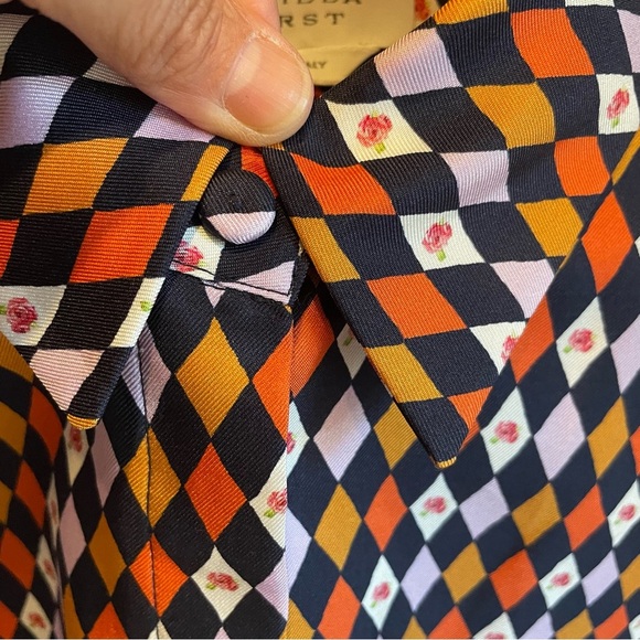 Gabriela Hearst Patterned Silk Blouse sz 40 - Picture 5 of 7